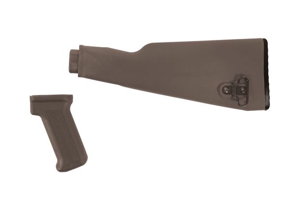 Picture of Arsenal Intermediate Length FDE AK47 Buttstock and Pistol Grip Set for Milled Receivers