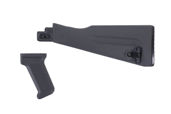 Picture of Arsenal AK47 / AK74 Warsaw Length Gray Buttstock and Pistol Grip Set for Stamped Receivers