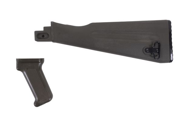 Picture of Arsenal OD Green NATO Length Buttstock and Pistol Grip Set for Stamped Receivers